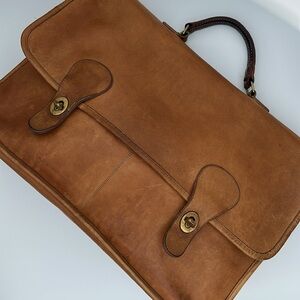 Vintage Coach Legacy Slim Briefcase Tabac